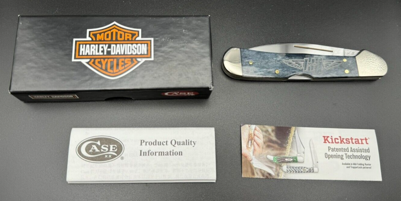 2021 CASE XX HARLEY DAVIDSON SMOOTH GRAY COPPERLOCK POCKET KNIFE 61549WL 52227