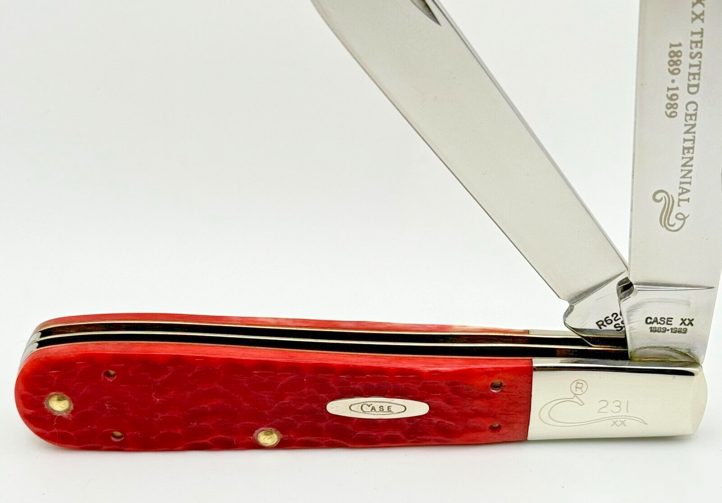 CASE XX DADDY BARLOW KNIFE 1989 CENTENNIAL SET REDBONE R6243 SN# 231