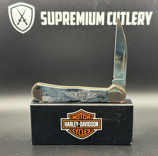 2021 CASE XX HARLEY DAVIDSON SMOOTH GRAY COPPERLOCK POCKET KNIFE 61549WL 52227