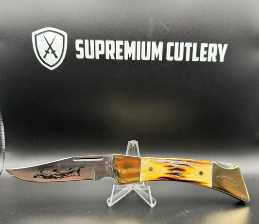 1980 CASE XX HAMMERHEAD KNIFE STAG 10 DOT 5159 L SSP LOCKBACK