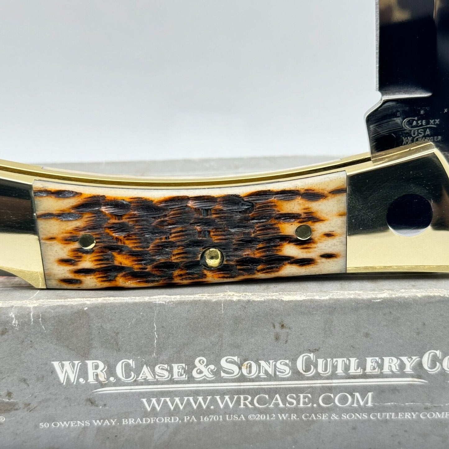 2015 CASE XX AMBER BONE CHANGER COMPLETE W/ SHEATH & BOX