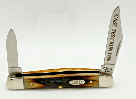 RARE CASE XX USA 4 DOT 1996 RED STAG HALF WHITTLER CASE TEST RUN! R5208 SS