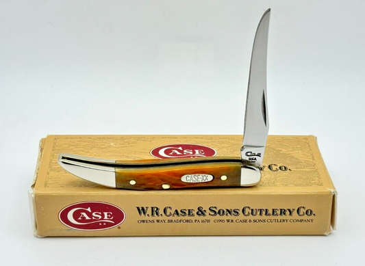 1997 Case XX Persimon Bone Texas Tiny Toothpick 610096 SS